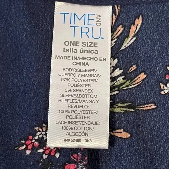 TIME & True open front, ruffled kimono/duster - Picture 8 of 10